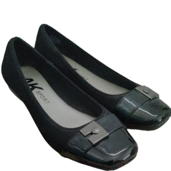 AK Sport - Black Ballet Flats - Ursula - Size 9 - EUC - Picture 1 of 8